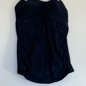 Athleta Black Nylon Blend Tankini Top